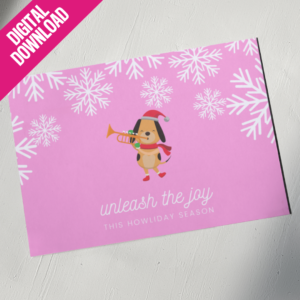 Printable Postcard - Unleash the Joy this Pawliday Season