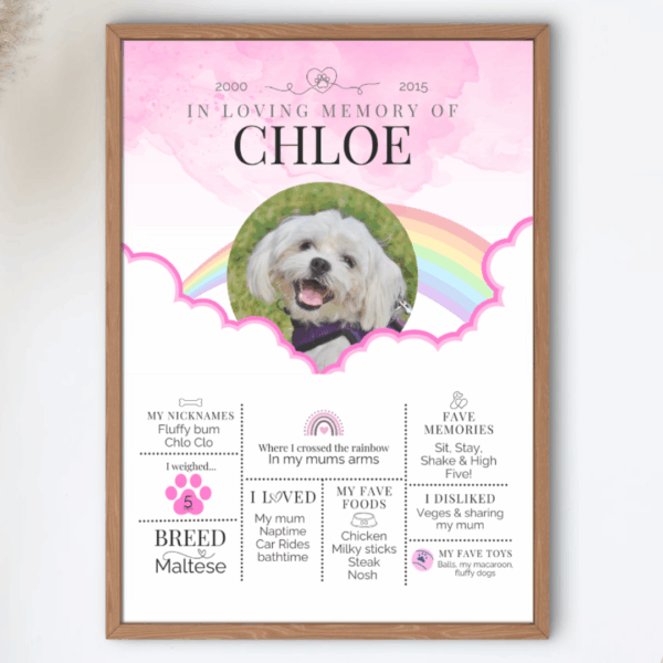 Custom Design - "In Loving Memory" Poster (Pink) - Image 2