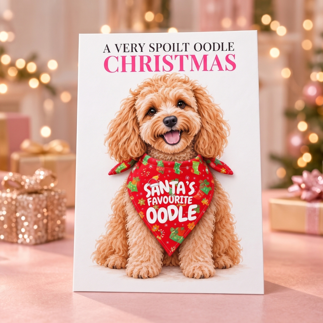 Limited Edition Oodle Bandana - "Santa's Favourite Oodle" - Image 2